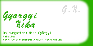gyorgyi nika business card